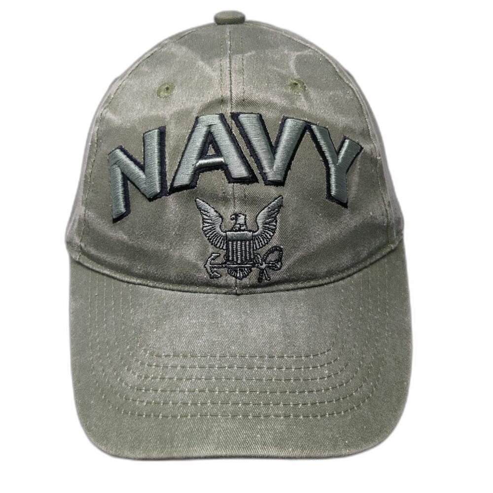 Eagle Crest Baseball Cap Green One Size Navy Eagle Anchor Embroidered Cotton Hat